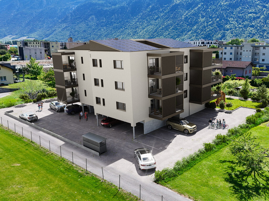 Vue 3D - Immeuble extérieur Nord Ouest