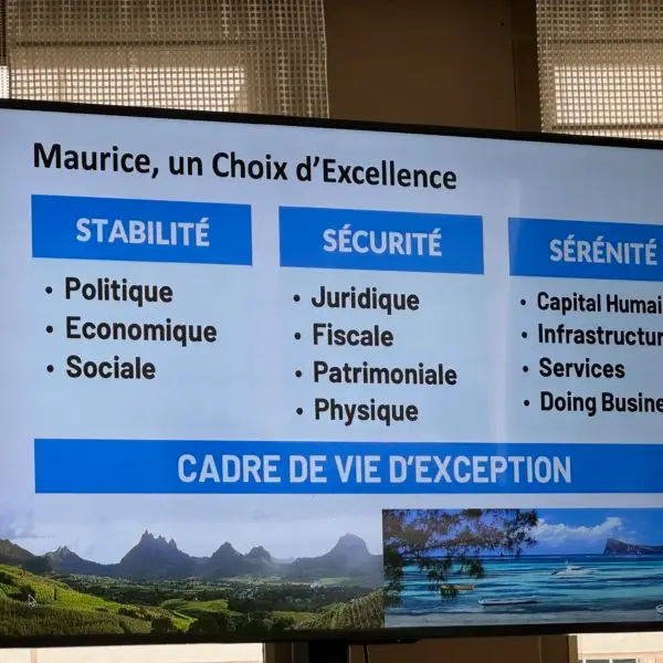 Présentation de l'Economic Development Board de Maurice (EDB) à Genève