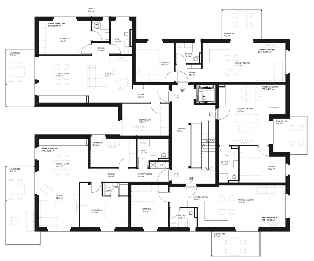 Immeuble "La Praille" - 1er étage