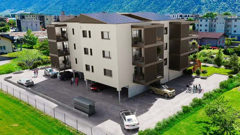 Immeuble La Praille à Martigny — vue des façades nord-ouest