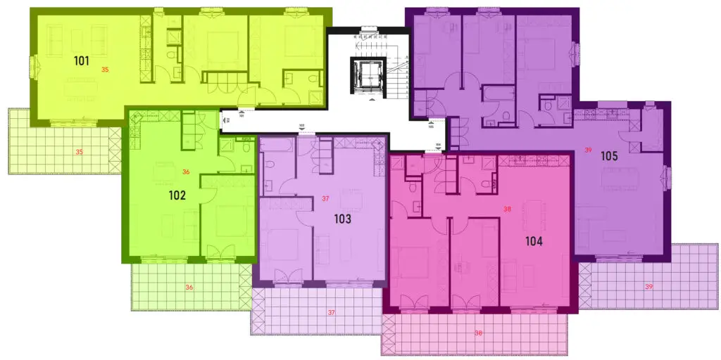 Ayent - Immeuble Ethéria - Plan du 1er Etage